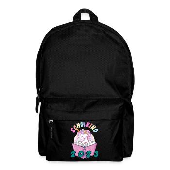 Einschulung Schulanfang Grundschule Erste Klasse - Rucksack - Schwarz - Vorne
