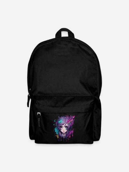Anime Manga Figur Kawaii Otaku Japan Chibi Design - Rucksack - Schwarz