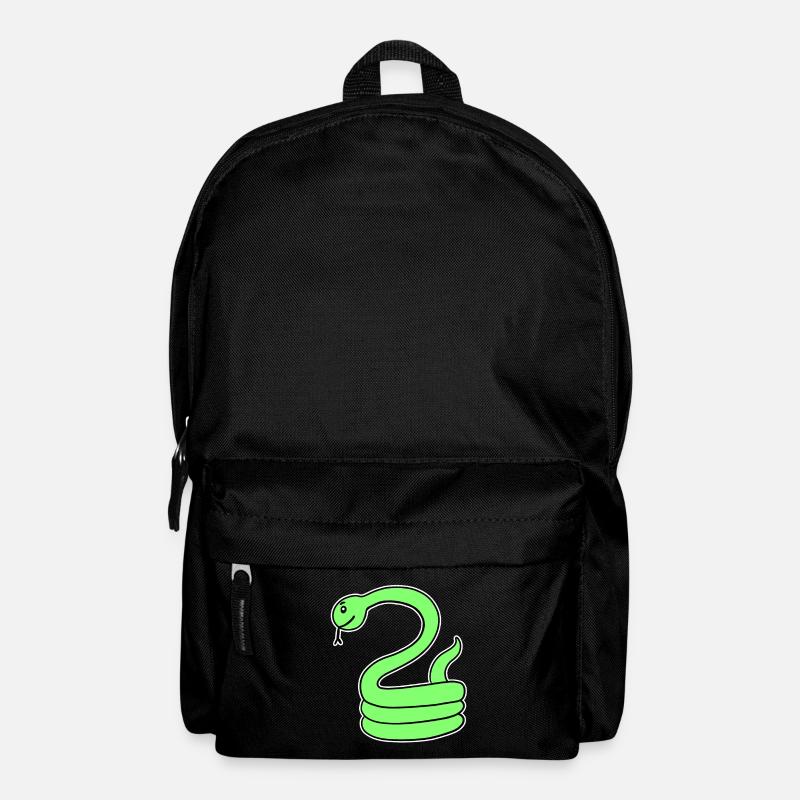 Schlange - Grüne Schlange - Rucksack - Schwarz