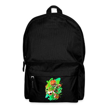 Unique cartoon footballer in gaming style - Backpack - black - Front
