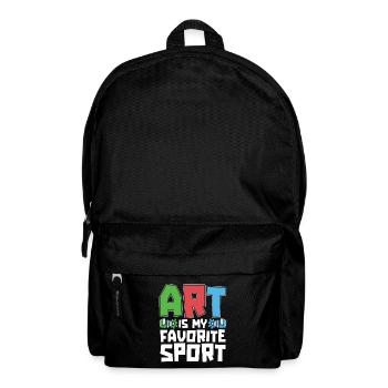 Painter Art Is My Favorite Sport Loves Paint Brush - Backpack - black - Front
