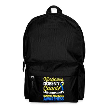 Mois de la sensibilisation au syndrome chromosomique de Down Jaune - Sac à dos - noir - Devant