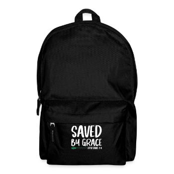 Sauvé par la grâce Bible Verset Chrétien - Sac à dos - noir - Devant