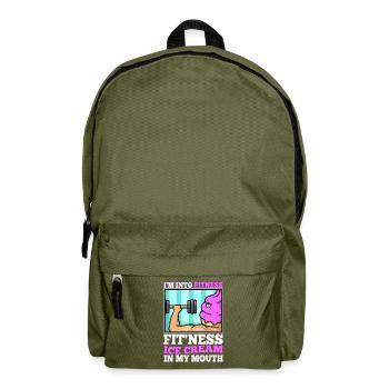 Im into fitness ice cream - Rucksack - Olivgrün - Vorne