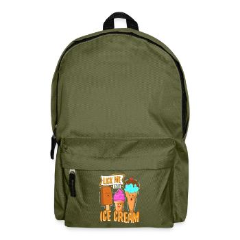 Lick Me Until Ice Cream - Rucksack - Olivgrün - Vorne