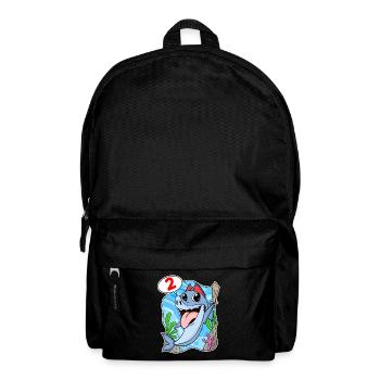 2nd Birthday Motif Shark Pirate - Two Years - Backpack - black - Front