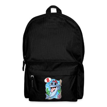 8. Geburtstag Motiv Hai Pirat - acht Jahre - Rucksack - Schwarz - Vorne