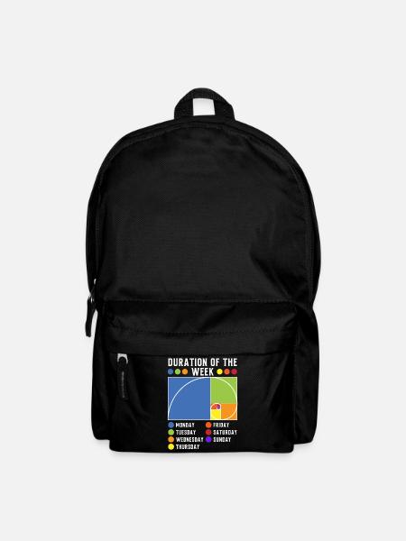 Lustiger Goldener Fibonacci-Zahlenschnitt - Rucksack - Schwarz