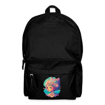 Manga Anime Charakter Kawaii Chibi Girl Design - Rucksack - Schwarz - Vorne