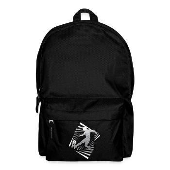 Fußball Plaer Kick Ball Mit Wirbeln - Rucksack - Schwarz - Vorne
