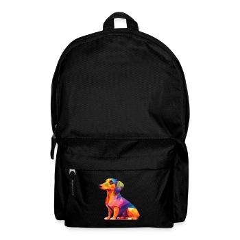 Teckel Chiens Mignon Chien Pet Ami Design - Sac à dos - noir - Devant