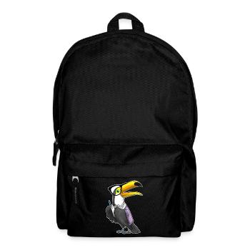 Bureau des lunettes de secrétaire du toucan - Sac à dos - noir - Devant