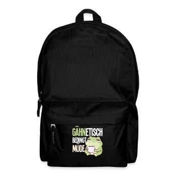 Gähntechnisch Bedingt Müde Frosch Morgenmuffel - Rucksack - Schwarz - Vorne
