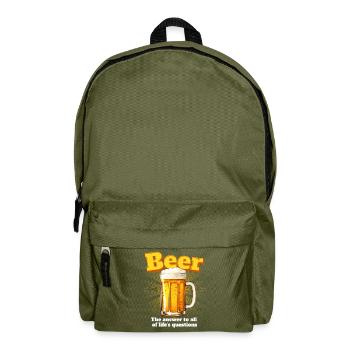 Funny For Beer Lovers - Backpack - olive green - Front