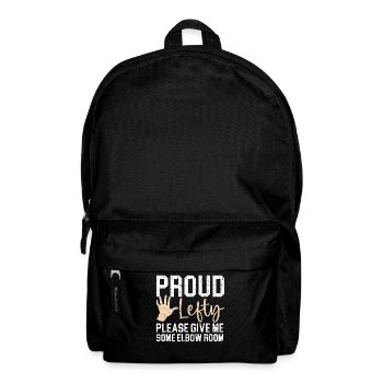 Fier gaucher S’il vous plaît, donnez-moi un peu de coude fr - Sac à dos - noir - Devant