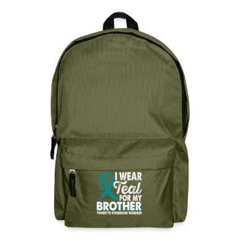 Wear teal for Month of Consciousness - Backpack - olive green - Front