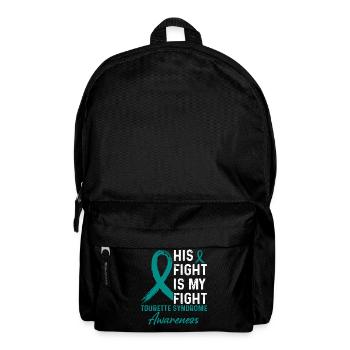 Sein Kampf gegen Tourette Syndrom Awareness - Rucksack - Schwarz - Vorne