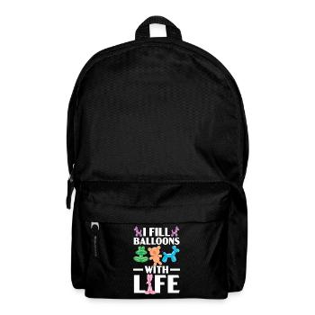 Ich fülle Ballons mit Leben Ballonmodellieren - Rucksack - Schwarz - Vorne
