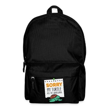 Sea Turtle Tortoise Sorry My - Backpack - black - Front