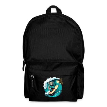 Koala has fun surfing - Backpack - black - Front