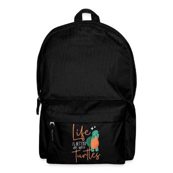 Sea Turtle Tortoise Life Is Better - Rucksack - Schwarz - Vorne