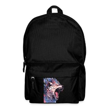 Loup Tête de Loup Loups Habitants de la forêt Animaux - Sac à dos - noir - Devant