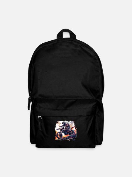Supermoto Motocross Motocross Motorrad Biker - Rucksack - Schwarz