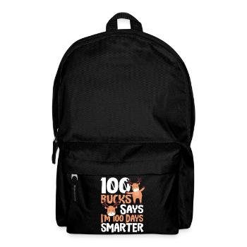 100 Bucks sagen, ich bin 100 Tage klüger 100 Tage - Rucksack - Schwarz - Vorne