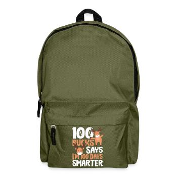 100 dollars disent que je suis 100 jours plus intelligent 100 jours - Sac à dos - vert olive - Devant