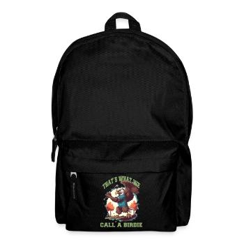 Birdie Adler schwingt den Golfschläger - Rucksack - Schwarz - Vorne