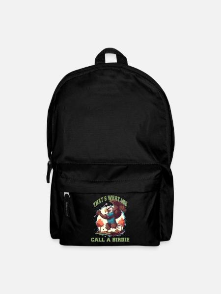 Birdie Adler schwingt den Golfschläger - Rucksack - Schwarz