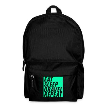 Manger Dormir Gravel Répéter Gravel Vélo Cycliste - Sac à dos - noir - Devant
