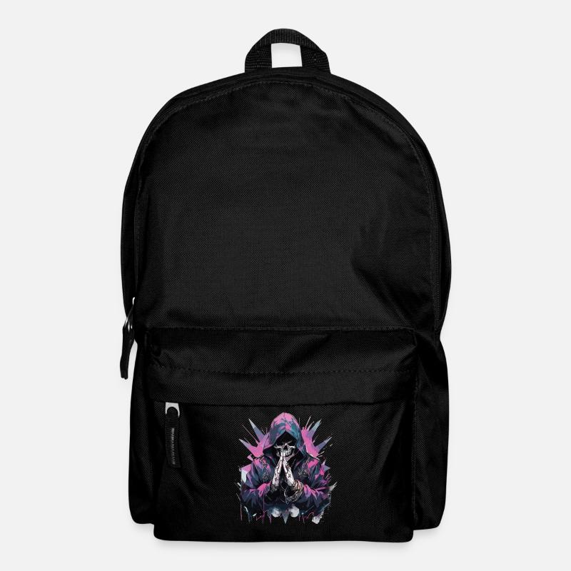 Skull Skull Skulls Skull Skeleton - Backpack - black