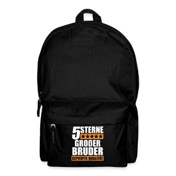 Familienmotiv Bruder - Rucksack - Schwarz - Vorne