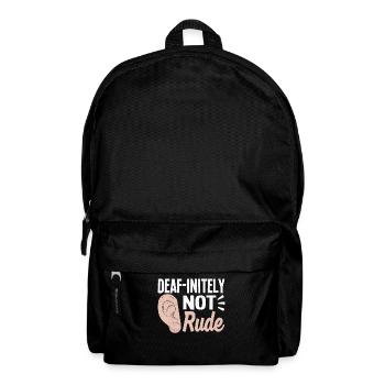 Deaf Pride ASL Gebärdensprache - Rucksack - Schwarz - Vorne