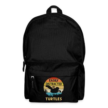 Tortue de mer Tortue Rétro Vintage - Sac à dos - noir - Devant