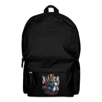 Steampunk French Bulldog Retro Dog Design - Backpack - black - Front