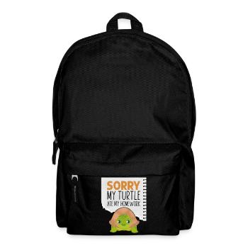 Sea Turtle Tortoise Sorry My - Backpack - black - Front