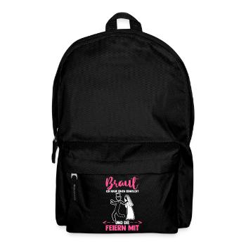 Braut Hochzeit Heiraten Junggesellenabschied - Rucksack - Schwarz - Vorne