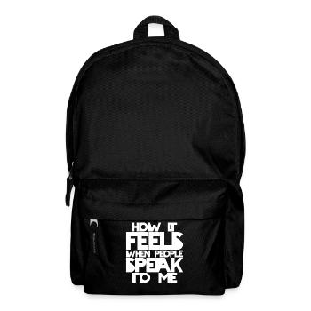 Fierté des sourds Langue des signes ASL - Sac à dos - noir - Devant