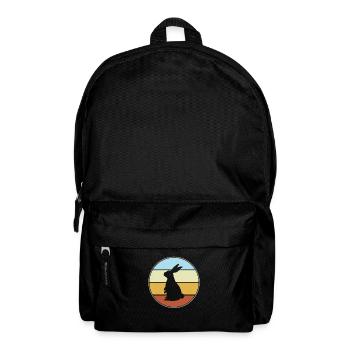 Lapin rétro - Sac à dos - noir - Devant