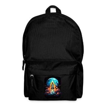 Space Weltraum Raumschiff Start Abheben Lift Off - Rucksack - Schwarz - Vorne