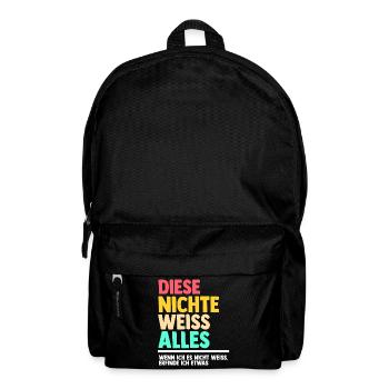 Nichte - Rucksack - Schwarz - Vorne