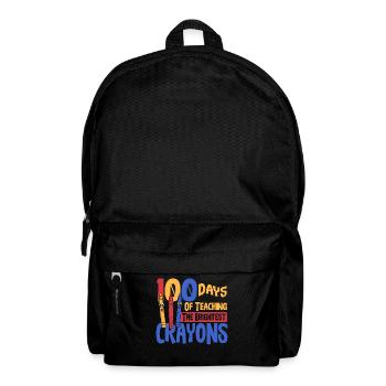 100 Tage Unterricht mit den hellsten Buntstiften - Rucksack - Schwarz - Vorne