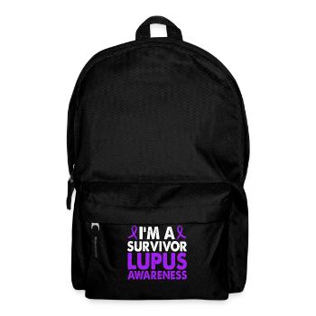 Survivor Lupus Awareness Month Purple Band - Backpack - black - Front