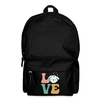 Bichon Frise Chien - Sac à dos - noir - Devant