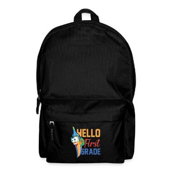 Hello 1st Grade Back To School First Day - Backpack - black - Front