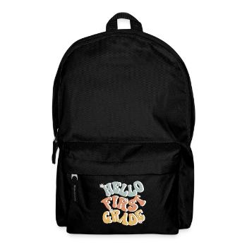 Hallo 1. Klasse Zurück zur Schule Erster Tag - Rucksack - Schwarz - Vorne