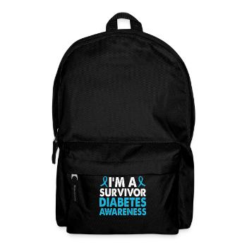 Survivre au Mois de la sensibilisation au diabète Bleu - Sac à dos - noir - Devant