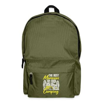 Camping Memories Campsite Camping Camper - Backpack - olive green - Front